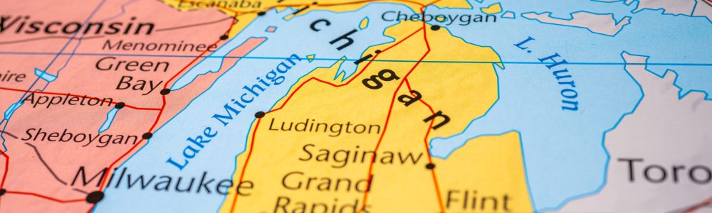 Michigan,State,On,The,Usa,Map Michigan on a map