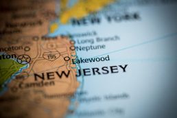 New Jersey on a map